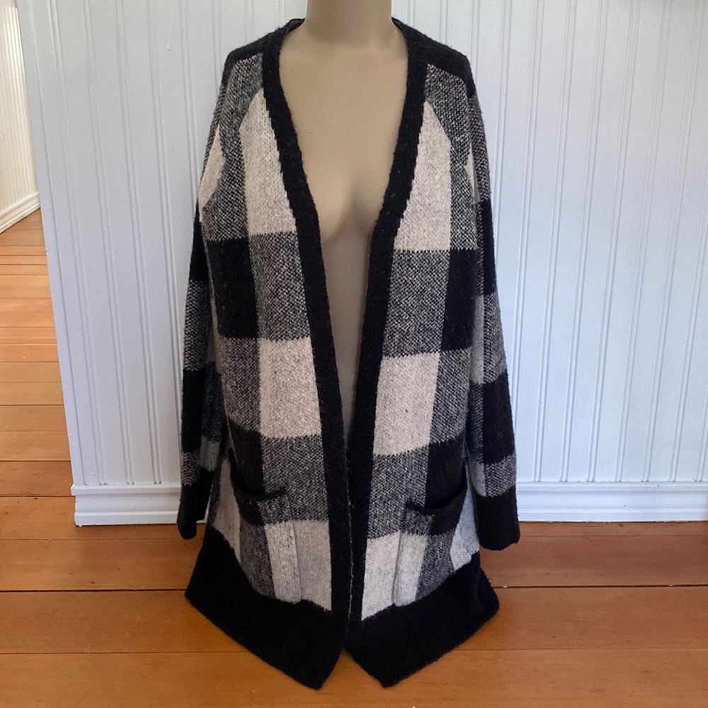 Lucky Brand Plaid Patch Pocket Sweater
